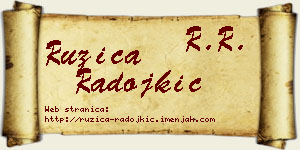 Ružica Radojkić vizit kartica